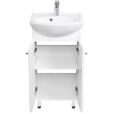 Комплект мебели белый глянец 45 см Акватон Мира 1A104401MR010 + 1.WH11.2.449 + 1A019802MR010