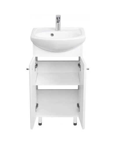 Комплект мебели белый глянец 45 см Акватон Мира 1A104401MR010 + 1.WH11.2.449 + 1A019802MR010