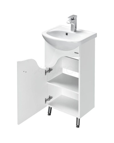 Комплект мебели белый глянец 45 см Акватон Колибри 1A065201KO01L + 1.WH11.2.449 + 1A065302KO01L