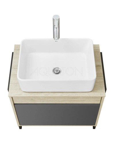 Комплект мебели серый графит/дуб орегон 65 см Акватон Лофт Урбан 1A254001LQX60 + 732700B000 + 1A254102LQX50