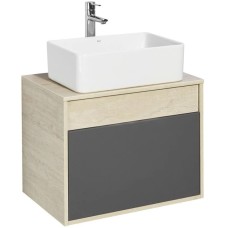 Комплект мебели серый графит/дуб орегон 65 см Акватон Лофт Урбан 1A254001LQX60 + 732700B000 + 1A254102LQX50