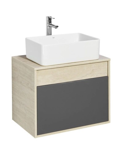 Комплект мебели серый графит/дуб орегон 65 см Акватон Лофт Урбан 1A254001LQX60 + 732700B000 + 1A254102LQX50