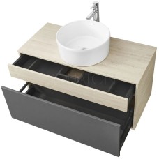 Комплект мебели серый графит/дуб орегон 100 см Акватон Лофт Урбан 1A247701LQX60 + 732700C000 + 1A248002LQX50