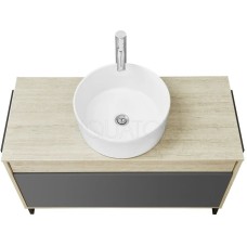 Комплект мебели серый графит/дуб орегон 100 см Акватон Лофт Урбан 1A247701LQX60 + 732700C000 + 1A248002LQX50