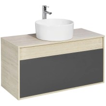 Комплект мебели серый графит/дуб орегон 100 см Акватон Лофт Урбан 1A247701LQX60 + 732700C000 + 1A248002LQX50