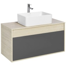 Комплект мебели серый графит/дуб орегон 100 см Акватон Лофт Урбан 1A247701LQX60 + 732700B000 + 1A248002LQX50