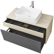 Комплект мебели серый графит/дуб орегон 100 см Акватон Лофт Урбан 1A247701LQX60 + 732700B000 + 1A248002LQX50