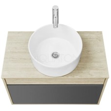 Комплект мебели серый графит/дуб орегон 80 см Акватон Лофт Урбан 1A247601LQX60 + 732700C000 + 1A247902LQX50