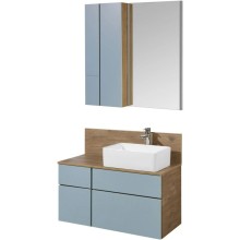 Комплект мебели дуб рустикальный/фьорд 100 см Акватон Мишель 1A256901MIX30 + 1A256703MIDR0 + 732700B000 + 1A253902MIX40 + 1A244203MIX30