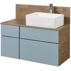 Комплект мебели дуб рустикальный/фьорд 100 см Акватон Мишель 1A256901MIX30 + 1A256703MIDR0 + 732700B000 + 1A253902MIX40 + 1A244203MIX30