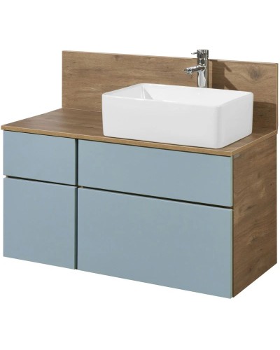 Комплект мебели дуб рустикальный/фьорд 100 см Акватон Мишель 1A256901MIX30 + 1A256703MIDR0 + 732700B000 + 1A253902MIX40 + 1A244203MIX30