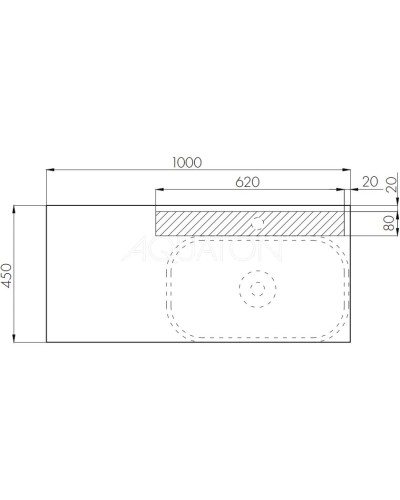 Комплект мебели дуб рустикальный/фьорд 100 см Акватон Мишель 1A256901MIX30 + 1A256703MIDR0 + 732700B000 + 1A253902MIX40 + 1A244203MIX30