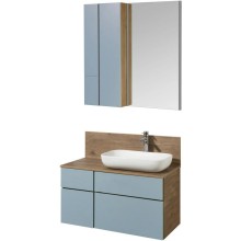 Комплект мебели дуб рустикальный/фьорд 100 см Акватон Мишель 1A256901MIX30 + 1A256703MIDR0 + 1AX169WBXX000 + 1A253902MIX40 + 1A244203MIX30