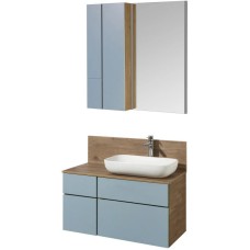 Комплект мебели дуб рустикальный/фьорд 100 см Акватон Мишель 1A256901MIX30 + 1A256703MIDR0 + 1AX169WBXX000 + 1A253902MIX40 + 1A244203MIX30