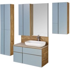 Комплект мебели дуб рустикальный/фьорд 100 см Акватон Мишель 1A256901MIX30 + 1A256703MIDR0 + 1AX169WBXX000 + 1A253902MIX40 + 1A244203MIX30