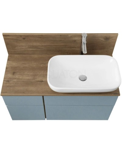 Комплект мебели дуб рустикальный/фьорд 100 см Акватон Мишель 1A256901MIX30 + 1A256703MIDR0 + 1AX169WBXX000 + 1A253902MIX40 + 1A244203MIX30