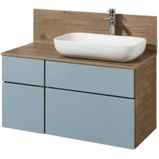 Комплект мебели дуб рустикальный/фьорд 100 см Акватон Мишель 1A256901MIX30 + 1A256703MIDR0 + 1AX169WBXX000 + 1A253902MIX40 + 1A244203MIX30