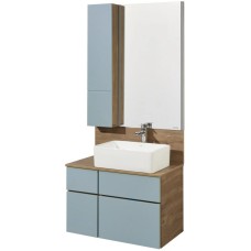 Комплект мебели дуб рустикальный/фьорд 80 см Акватон Мишель 1A256801MIX30 + 1A256603MIDR0 + 732700B000 + 1A253902MIX40 + 1A244303MIX30