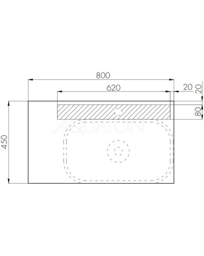 Комплект мебели дуб рустикальный/фьорд 80 см Акватон Мишель 1A256801MIX30 + 1A256603MIDR0 + 732700B000 + 1A253902MIX40 + 1A244303MIX30
