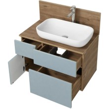 Комплект мебели дуб рустикальный/фьорд 80 см Акватон Мишель 1A256801MIX30 + 1A256603MIDR0 + 1AX169WBXX000 + 1A253902MIX40 + 1A244303MIX30