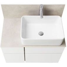 Комплект мебели дуб эндгрейн/белый матовый 80 см Акватон Мишель 1A244501MIX40 + 1A253203MIX40 + 732700B000 + 1A253902MIX40 + 1A244303MIX40