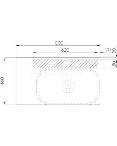 Комплект мебели дуб эндгрейн/белый матовый 80 см Акватон Мишель 1A244501MIX40 + 1A253203MIX40 + 1AX169WBXX000 + 1A253902MIX40 + 1A244303MIX40