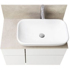 Комплект мебели дуб эндгрейн/белый матовый 80 см Акватон Мишель 1A244501MIX40 + 1A253203MIX40 + 1AX169WBXX000 + 1A253902MIX40 + 1A244303MIX40