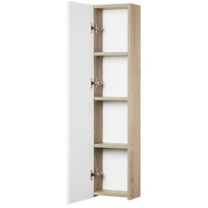 Комплект мебели дуб эндгрейн/белый матовый 80 см Акватон Мишель 1A244501MIX40 + 1A253003MIX40 + 1AX169WBXX000 + 1A253902MIX40 + 1A244303MIX40