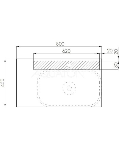 Комплект мебели дуб эндгрейн/белый матовый 80 см Акватон Мишель 1A244501MIX40 + 1A253003MIX40 + 1AX169WBXX000 + 1A253902MIX40 + 1A244303MIX40
