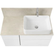 Комплект мебели дуб эндгрейн/белый матовый 100 см Акватон Мишель 1A244101MIX40 + 732700B000 +  1A253303MIX40 + 1A253902MIX40 + 1A244203MIX40