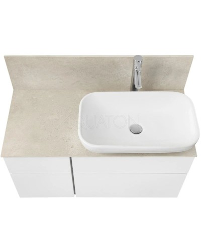 Комплект мебели дуб эндгрейн/белый матовый 100 см Акватон Мишель 1A244101MIX40 + 1A253303MIX40 + 1AX169WBXX000 + 1A253902MIX40 + 1A244203MIX40