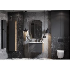 Комплект мебели графит софт/дуб веллингтон 75 см Акватон Сохо 1A258101AJA00 + 1WH501619 + 1A258302AJA0L