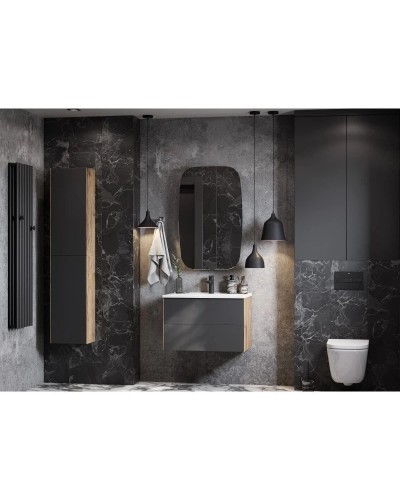 Комплект мебели графит софт/дуб веллингтон 75 см Акватон Сохо 1A258101AJA00 + 1WH501619 + 1A258302AJA0L