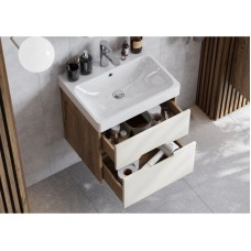 Комплект мебели бежевый/дуб веллингтон 55 см Акватон Оливия 1A254201OLVG0 + 1WH501620 + 1A256502A1010