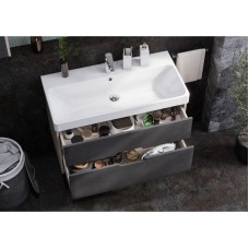 Комплект мебели грей/дуб ойстер 90 см Акватон Оливия 1A254401OLUG0 + 1WH501629 + 1A254502OL010