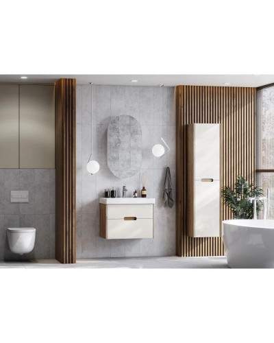 Комплект мебели бежевый/дуб веллингтон 70,5 см Акватон Оливия 1A254301OLVG0 + 1WH501628 + 1A256402A1010