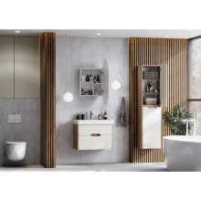 Комплект мебели бежевый/дуб веллингтон 70,5 см Акватон Оливия 1A254301OLVG0 + 1WH501628 + 1A254502OL010