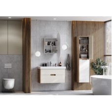 Комплект мебели бежевый/дуб веллингтон 90 см Акватон Оливия 1A254401OLVG0 + 1WH501629 + 1A254502OL010