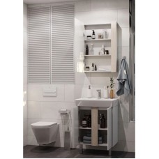 Комплект мебели дуб верона/белый глянец 60 см Акватон Кантри 1A257401AHB20 + 1WH302186 + 1A257702AHB20