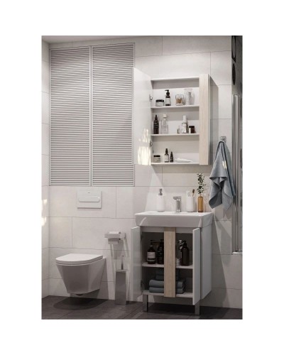 Комплект мебели дуб верона/белый глянец 60 см Акватон Кантри 1A257401AHB20 + 1WH302186 + 1A257702AHB20