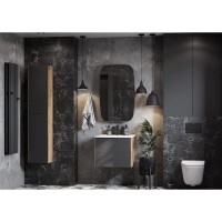 Комплект мебели графит софт/дуб веллингтон 60 см Акватон Сохо 1A258001AJA00 + 1WH501606 + 1A258302AJA0R