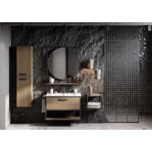 Комплект мебели дуб кантри/черный 80 см Акватон Лофт Фабрик 1A242401LTDY0 + 1A708031FB010 + 1A242602LTDY0