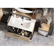 Комплект мебели дуб кантри/черный 80 см Акватон Лофт Фабрик 1A242401LTDY0 + 1A708031FB010 + 1A242602LTDY0