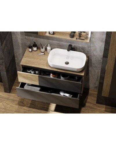 Комплект мебели дуб кантри/антрацит 105 см Акватон Терра 1A246901TEKA0 + 1AX169WBXX000 + 1A247002TEDY0