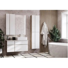 Комплект мебели дуб эндгрейн/белый матовый 100 см Акватон Мишель 1A244101MIX40 + 732700B000 +  1A253303MIX40 + 1A253902MIX40 + 1A244203MIX40