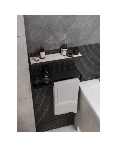 Комплект мебели серый графит/дуб орегон 80 см Акватон Лофт Урбан 1A247601LQX60 + 732700B000 + 1A247902LQX50