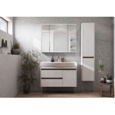 Комплект мебели белый глянец/дуб эндгрейн 100 см Акватон Нортон 1A249001NT010 + 1WH302502 + 1A249302NT010