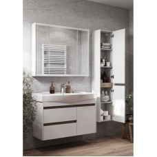 Комплект мебели белый глянец/дуб эндгрейн 100 см Акватон Нортон 1A249001NT010 + 1WH302502 + 1A249302NT010