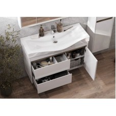 Комплект мебели белый глянец/дуб эндгрейн 100 см Акватон Нортон 1A249001NT010 + 1WH302502 + 1A249302NT010