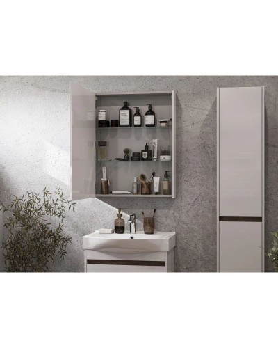 Комплект мебели белый глянец/дуб эндгрейн 65 см Акватон Нортон 1A248801NT010 + 1WH302501 + 1A249102NT010